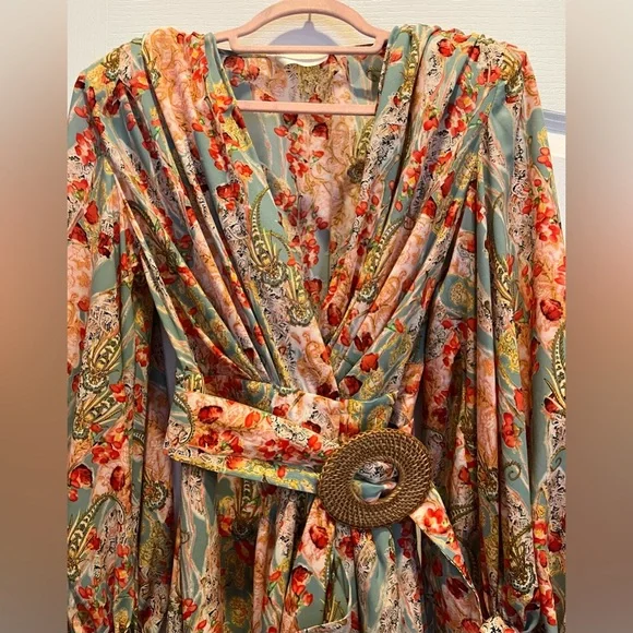 BRONX AND BANCO Luisa Floral Balloon Sleeve Hi-Lo Dress Size M US 6 SOLD OUT - Picture 7 of 16